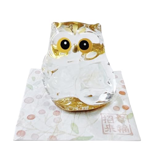 ㊵ ふくろう 置物 ガラス ㊵ ふくろう 置物 ガラス